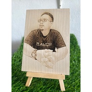 Hadiah Hari Guru  | Potrait engrave wood | Picture ukiran laser custom gambar | Ukiran Gambar Potret