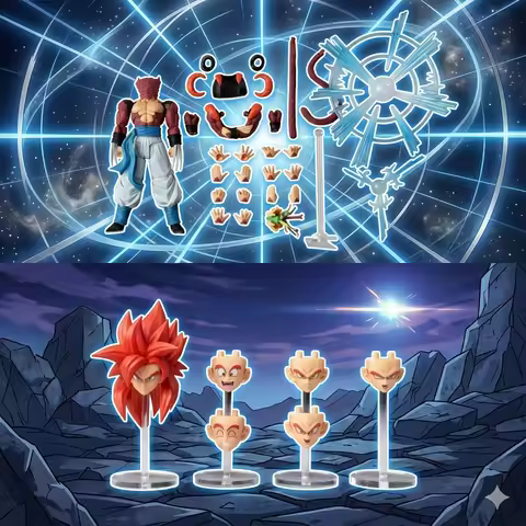 Kamione Tonsenarttoys Dragon Ball SHF Gogeta SSJ4 Anime Action Figures Toys Model