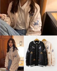 全新 店面購入 歐美街頭風 重工刺繡 獨角獸 圖騰 橫須賀風 百搭造型外套 刺繡外套 棒球外套 0116
