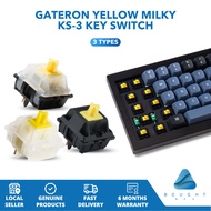 Gateron Yellow Milky KS-3 Key Switch - Mechanical MX Type, Smooth & Reliable