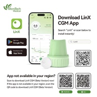 XNXX Microtech LinX Continuous Glucose Monitor 4Sets 24Hx15Days Real Time Blood Glucose Meter IP68 W