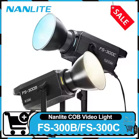 Nanlite FS-300B FS-300C 300W 2700K-7500K Professional Video Light COB LED Highlight Monolight for Fi