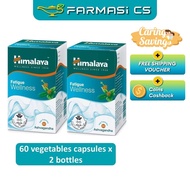 Himalaya Fatigue Wellness Ashvagandha 60 Vegetable Capsules x 2 Bottles (TWIN) EXP:01/2027 [ Farmasi