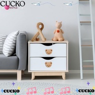 CUCKO Drawer Knob, Bear Shape Single Hole Design Cupboard Knob, Cute Wooden with Screw Cabinet Knob Furniture Accessories