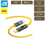 AOHI AOC-L018 USB4 2.0 Cable with LED Digital Display 3.3ft, 240W PD3.1, 80Gbps Data Transfer, Dual 
