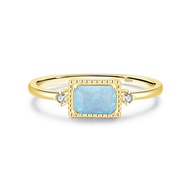 Modian Bất 925 Sterling Silver Tuyệt Vời Tự Nhiên opals Ngón Tay Nhẫn nữ Cưới trang sức kỷ niệm Phụ 
