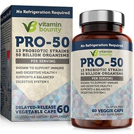 Vitamin Bounty Pro 50 Probiotic with Prebiotics - 13 Import From USA