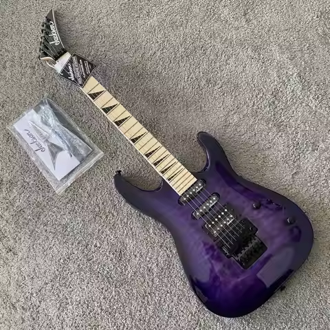 Jackson JS34Q Dinky Arch Top Electric Guitar 24 Fret Maple Neck HSS Quilted Top Floyd Rose Tremolo T
