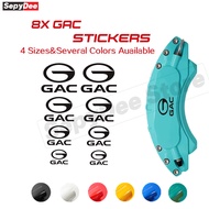 Car Brake Caliper Decals GAC Emblem Stickers High Heat Resistant Vinyl For GAC Trumpchi GS3 Emzoom G