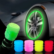 4 Pcs Glowing Valve Cover 3 Colors Universal Luminous Tire Valve Cap   Car Wheel Hub Glowing Dust-proof Decoration  for Motorcycle Bike