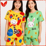 Sleep Wear Pajamas Cartoon Printed Girl Sleep Suit