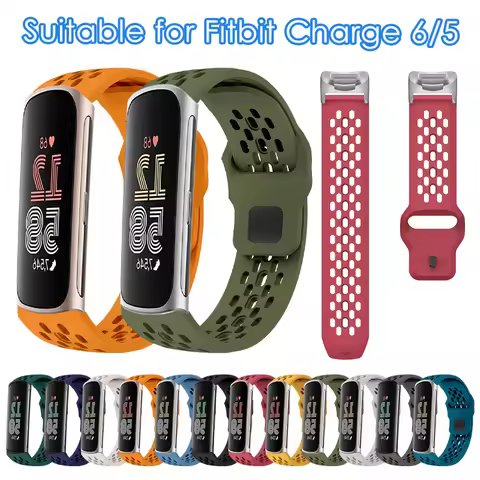 Breathable Silicone Band Suitable for Fitbit Watch Charge 6 Smartwatch Strap for Fitbit Watch Charge
