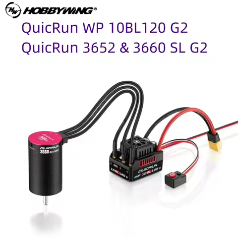 Hobbywing QUIRUN WP 10BL120 G2 Waterproof Brushless Speed Controller ESC and 3652 & 3660 SL G2 Mot