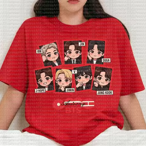 2026 Summer Korean Men's Team BTS Printed T-shirt, Cotton Casual T-shirt, Essential for Fans