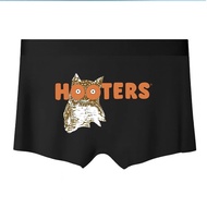 Hooters Owl Logo Men's Boxer Briefs Black Underwear With Branding Design