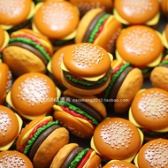 [Mr. Art] Small Miniature Simulation Food Candy Toy Burger Burger Beef Burger Plastic PVC Toy Model 