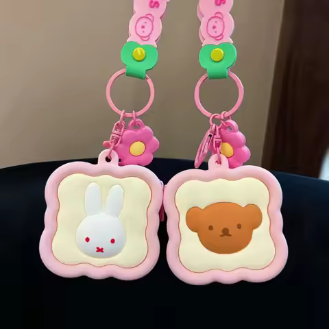 Kawaii Anime Miffy Rabbit Boris Bear Coin Purse Silicone Earphone Storage and Protective Case Cute C