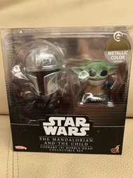 Hot toys 星戰 曼達洛人與細路 閃粉版 COSBABY 擺設