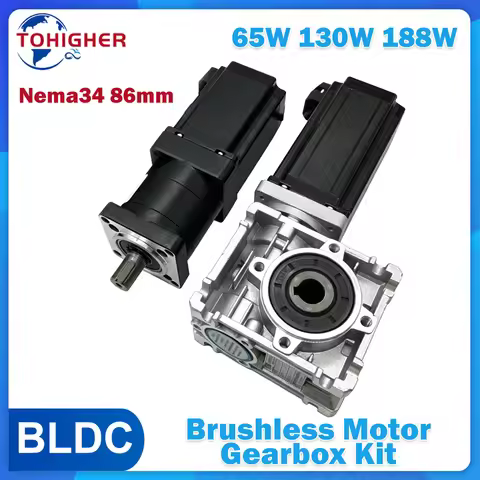 Nema34 86mm DC48V BLDC Brushless Motor Kit 350W 600W 800W 3000RPM 220VAC 310VDC Motor Worm Speed Red