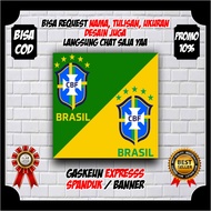 spanduk banner club bola brazil spanduk bola custom keren ukuran 100x100cm