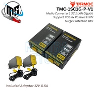 Tarmoc TMC-1SC1G-P-V1 | Media Converter 1FO 1LAN / 1 FO 1 LAN Gigabit POE IN 9-57 VOLT | HTB GS03 1 