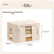 ANQIN | Cotton Linen Fabric Storage Box 66L