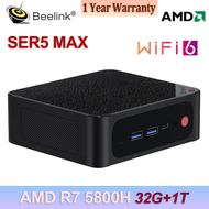 Beelink SER5 MAX MINI PC AMD Ryzen 7 5800H Mini PC Win 11 Pro DDR4 NVME SSD 5560U Beelink Mini PC SER5 AMD Ryzen5 5560U Triple-display Via DisplayPort+HDMI+Type-C