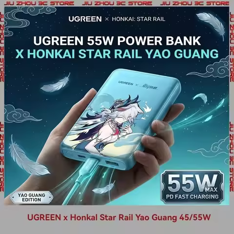 UGREEN X Honkai Star Rail Yao Guang 20000mAh Portable Power Bank 45/55W Fast Charging Built-in USB-C