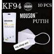 MOUSON masker Kf94 4Ply 4 Ply isi 10 pcs masker earloop dewasa 5D