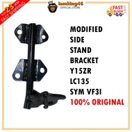 Rapido Yamaha Y15ZR LC135 SYM VF3I Modified Side Stand Bracket For Single Footrest - V.2 (Black) ORI