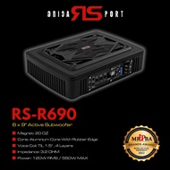RS RACING SPORT (R690) 550W Active Subwoofer 6x9" Underseat Subwoofer 6x9 Inch Amplifier Remote Cont