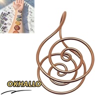 OKHALLO Copper Palm Ring, Portable Handmade Spiral Palm Ring,  Jewelry Accessories Adjustable Reiki 