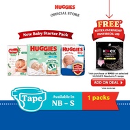 Huggies Newborn baby (NB / S) Diapers - Dry / AirSoft / Naturemade (x1 pack)