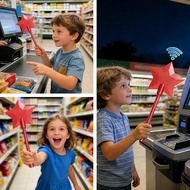 3d Printed Star Wand Tap To Pay 35cm/14in Star Magic Credit Card Wand Lightweight For Kids M6e4