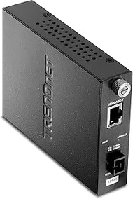 TRENDnet Intelligent 1000Base-T to 1000Base-LX Dual Wavelength Single Mode SC Fiber Media Converter 