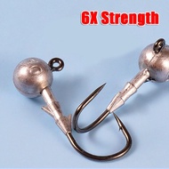 Anh JH06 6X Strong Round Jig Head Triangular Point Hook x6 SP 3.5g / 4.5g / 7g / 10g Soft Plastic Lu