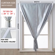 Blackout Curtain 100%Anti UV langsir Magic tape Curtain No drilling required Shower ​Curtain Waterpr