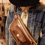 美國霍爾文皮HORWEEN 騎行胸包 單肩包 斜挎包