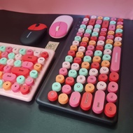 Cute multi-color wireless keyboard and mouse set TNstore