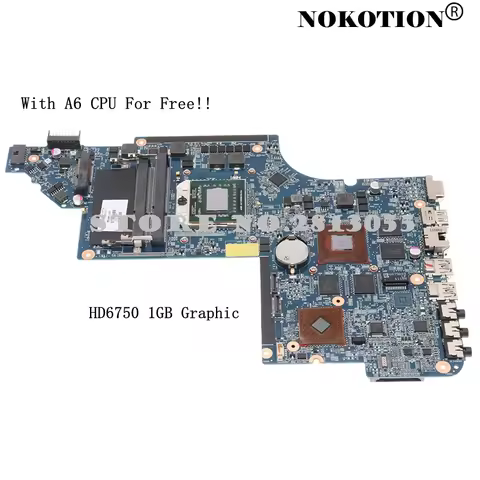 Nokotion 650854-001 665284-001 665281-001 650851-001 For HP Pavilion DV6 DV6-6000 Laptop Motherboard