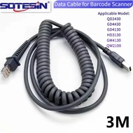 SOTESINUSBRJ50,Datalogic GM4430、QW2120、QD2430、GD4130、QW2100 Kabel Pengimbas Kod Bar SOTESIN Spiral R