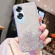 เคสกันกระแทก A60 OPPO สำหรับ OPPO A60 OppoA60 60 4G 2024เต็มไปด้วยดวงดาวสีเงินฟอยล์แวววาวอีพ็อกซี่แว