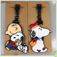 Now 24h Luggage Tag Tow Pass Boarding Snoopy Book Charm Name Sign an