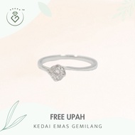 [Kedai Emas Gemilang] 2002112 {YS} 0.30Ct Diamond White Gold Ring (1116686362) (12) (1.41G) [750 Gol