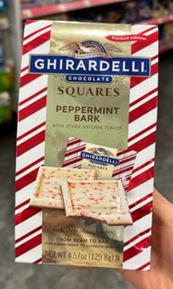 Ghirardelli Chocolate Square Peppermint Bark 129.8g peppermint flavour 薄荷朱古力 mint chocolate 薄朱 黑朱古力 