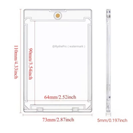 10pcs Card Case Holder 35pt Magnetic Card Holder for Trading Cards Hard Plastic Card Sleeves for MTG