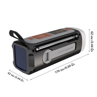 4500mAh แบตเตอรี่ดําเนินการวิทยุ Power Bank ชาร์จโทรศัพท์ USB C/พลังงานแสงอาทิตย์/Hand Crank ชาร์จ W