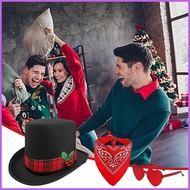 Christmas Cowgirl Hat Cosplay Western Hat Party Headwear 3X Christmas Party Hat Cowgirl Hat Wide Bri