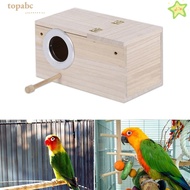 TOPABC Bird Breeding Box Budgie Wooden Lovebirds Finch Nesting House