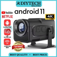DIYTECH 4K Full HD Smart Android Projector Home Projector HY320 Laptop Phone Projector Android 11